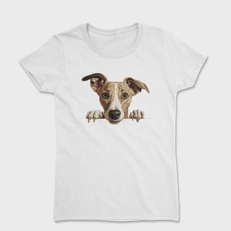 Whippet Peeking, Tricou Femei