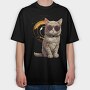 Cat Eclipse, Tricou Oversize Barbati (Unisex)