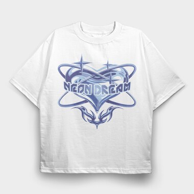 Y3K Neon Dream Heart, Tricou Oversize Barbati (Unisex)