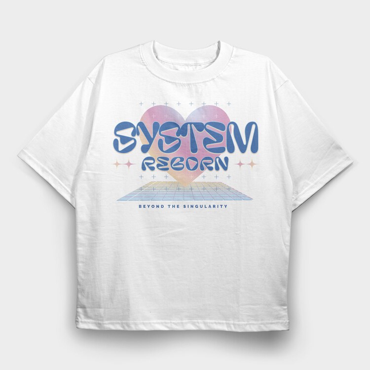 Y3K System Reboot Reborn, Tricou Oversize Barbati (Unisex)