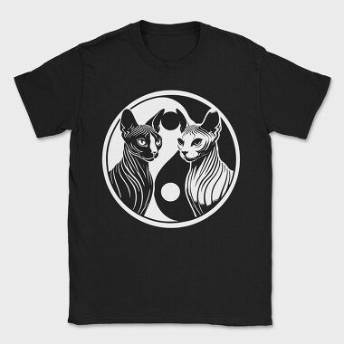 Yin Yang Cats Symbol, Tricou Barbati (Unisex)
