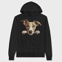 Whippet Peeking, Hanorac Oversize Barbati (Unisex)