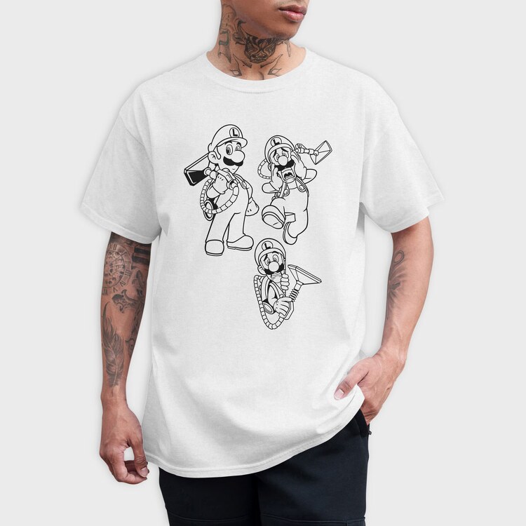 Outlines Luigis, Tricou Barbati (Unisex)