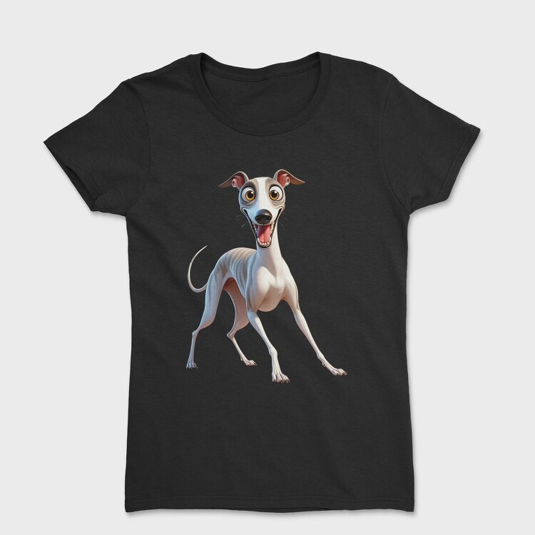 Whippet Smiling Face, Tricou Femei