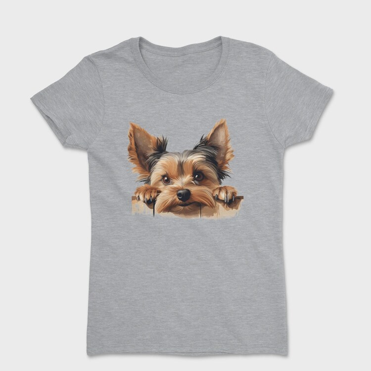 Yorkshire Terrier Peeking, Tricou Femei