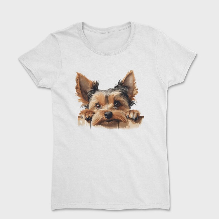 Yorkshire Terrier Peeking, Tricou Femei