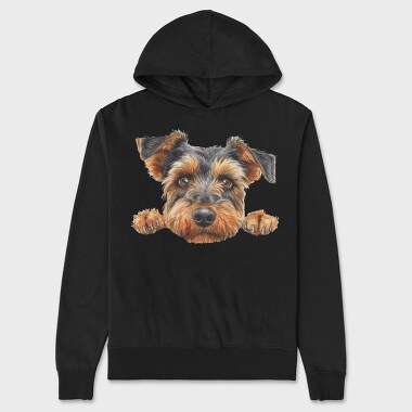 Welsh Terrier Peeking, Hanorac Oversize Barbati (Unisex)