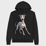 Whippet Smiling Face, Hanorac Oversize Barbati (Unisex)