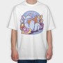 Yeti Monster Reading At Home, Tricou Oversize Barbati (Unisex)