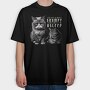 Cat Grumpy Asleep, Tricou Oversize Barbati (Unisex)