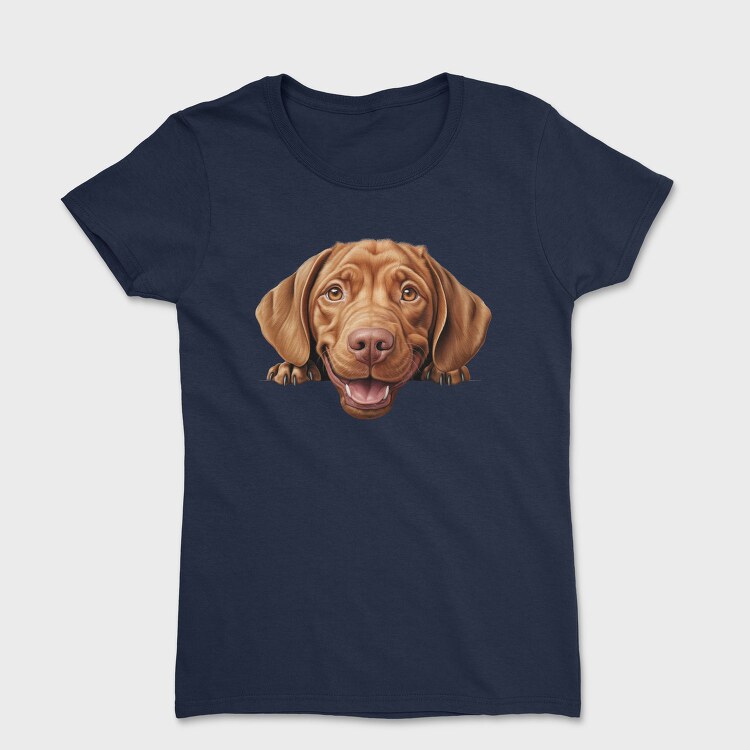 Wirehaired Vizsla Peeking, Tricou Femei