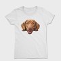 Wirehaired Vizsla Peeking, Tricou Femei