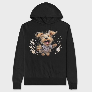 Yorkshire Terrier Smile, Hanorac Oversize Barbati (Unisex)