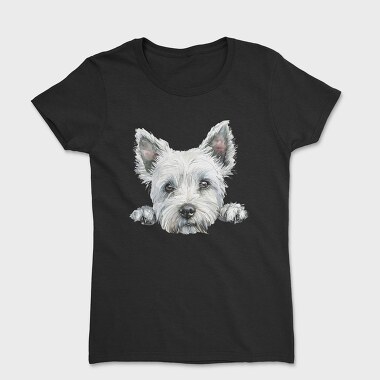 Westie Peeking Face, Tricou Femei