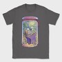 Cozy Skeleton Reading Books Jar Chill, Tricou Barbati (Unisex)