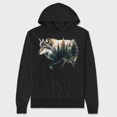 Wolf Forest Island, Hanorac Oversize Barbati (Unisex)