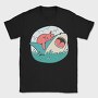 Cat Biting Shark, Tricou Barbati (Unisex)