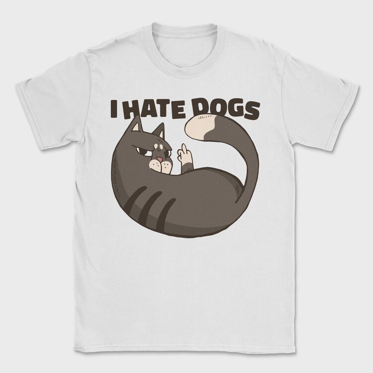 Cat Hate Dogs, Tricou Barbati (Unisex)