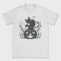 Cat Halloween Monochrome, Tricou Barbati (Unisex)
