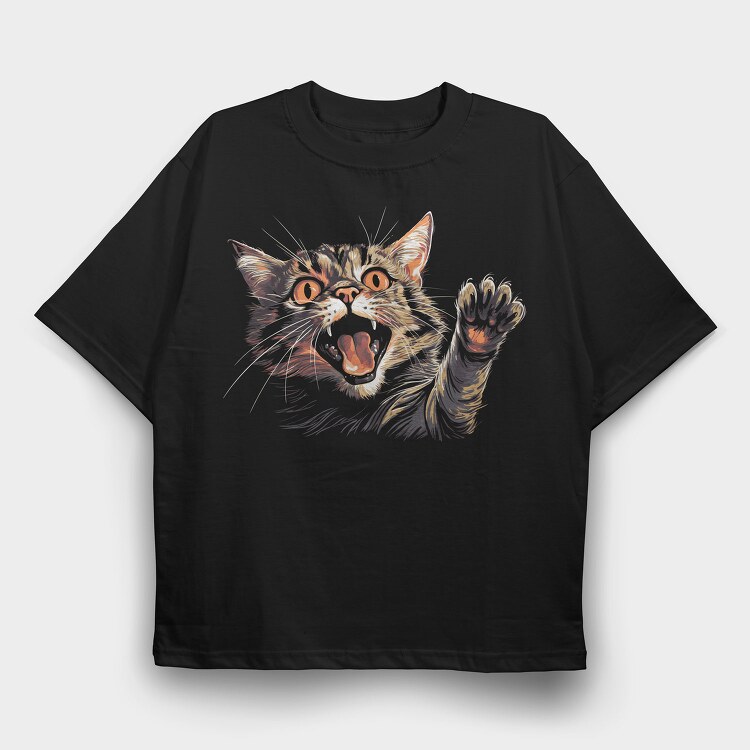 Cat Graphic, Tricou Oversize Barbati (Unisex)