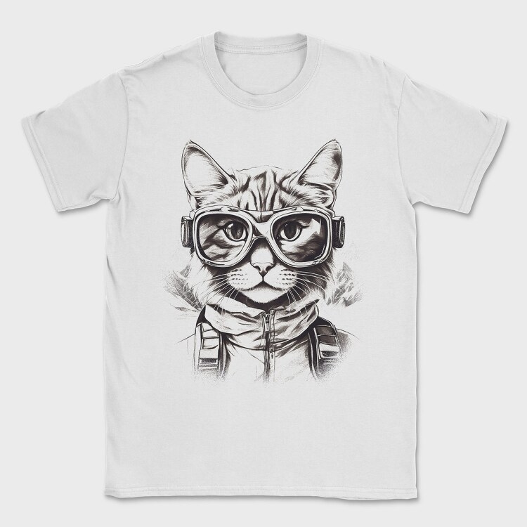 Cat Galsses Draw, Tricou Barbati (Unisex)