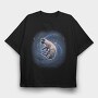 Cat Galaxy, Tricou Oversize Barbati (Unisex)