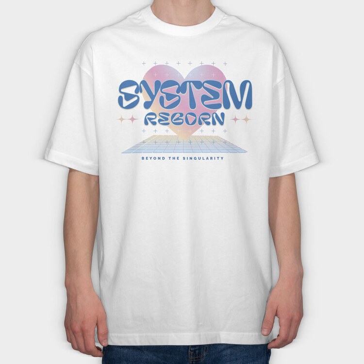 Y3K System Reboot Reborn, Tricou Oversize Barbati (Unisex)