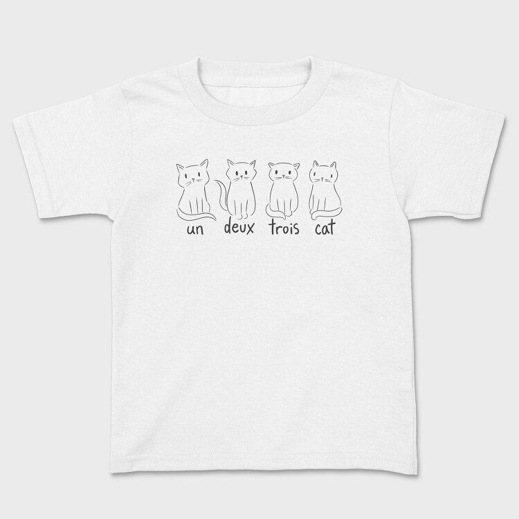 Cat French Quote, Tricou Copii