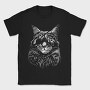 Cat Eyepatch Portrait, Tricou Barbati (Unisex)