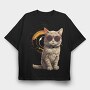 Cat Eclipse, Tricou Oversize Barbati (Unisex)