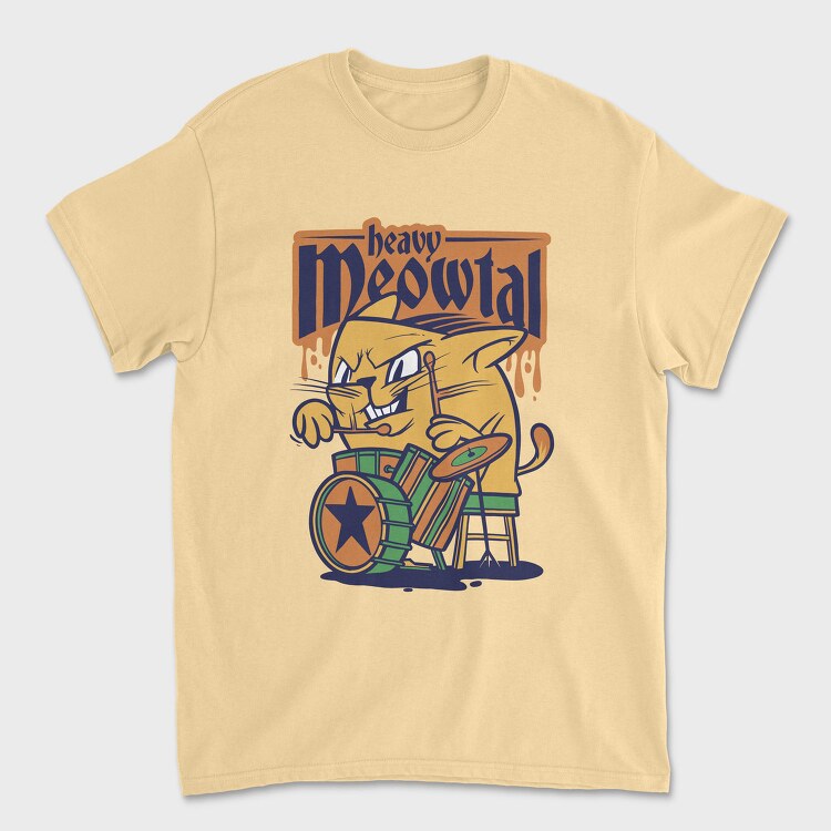 Cat Drummer 2, Tricou Barbati (Unisex)