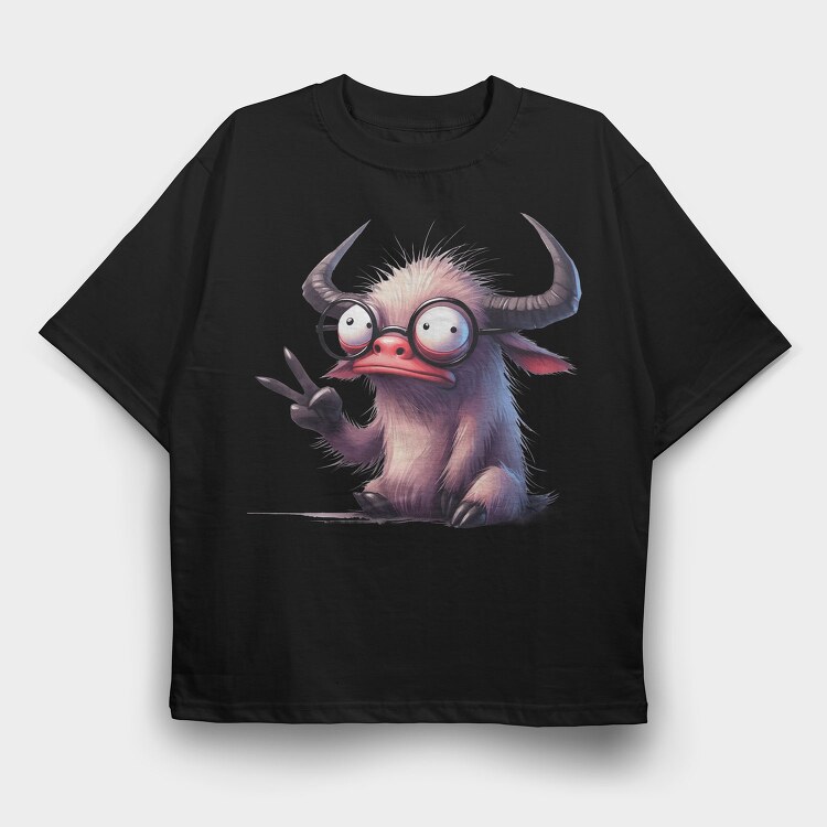 Yak Glasses Idea, Tricou Oversize Barbati (Unisex)