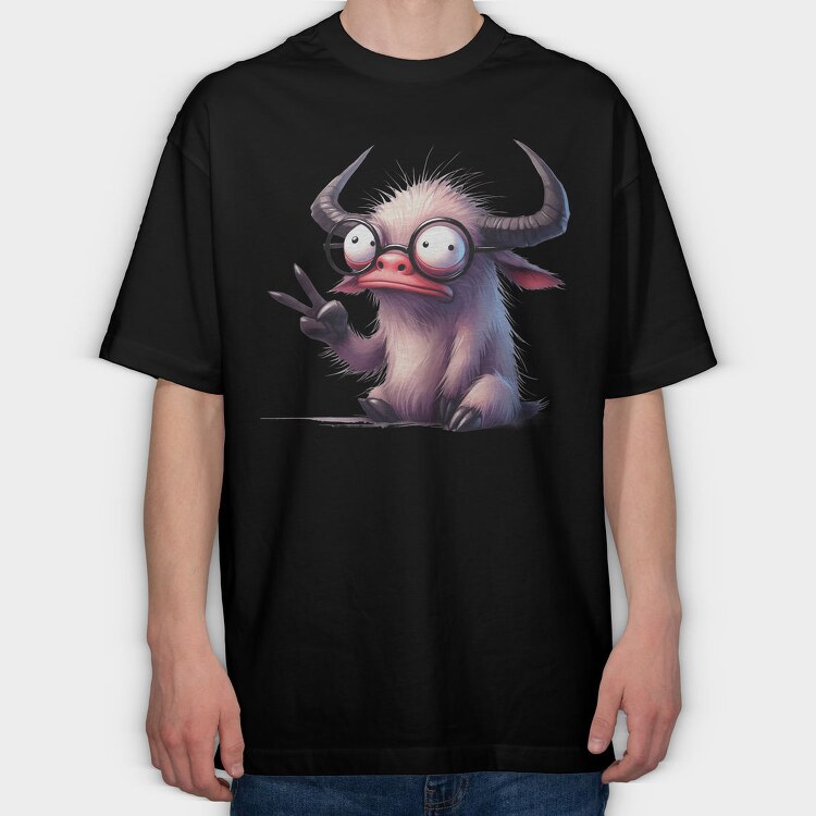 Yak Glasses Idea, Tricou Oversize Barbati (Unisex)