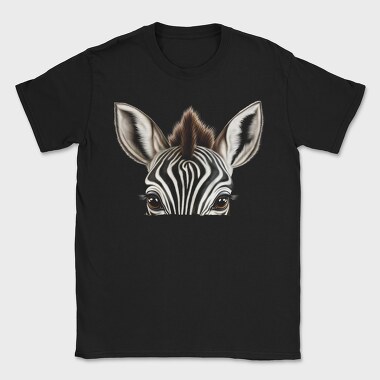Zebra Face Peeking, Tricou Barbati (Unisex)