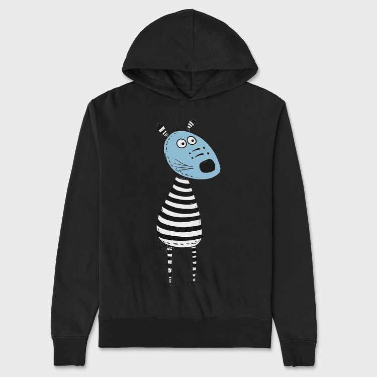 Zebra Stripe Animal, Hanorac Oversize Barbati (Unisex)