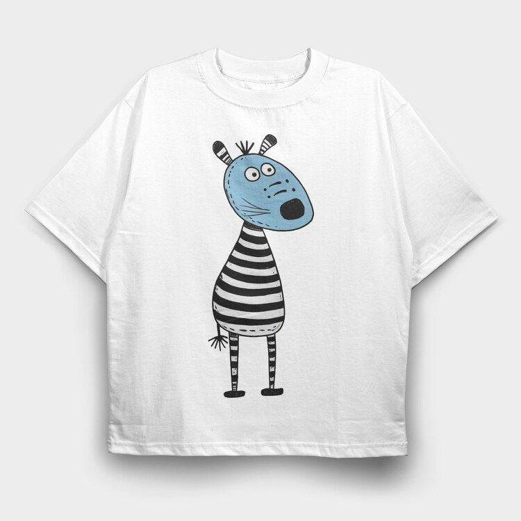 Zebra Stripe Animal, Tricou Oversize Barbati (Unisex)