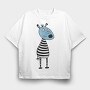 Zebra Stripe Animal, Tricou Oversize Barbati (Unisex)