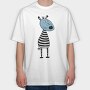 Zebra Stripe Animal, Tricou Oversize Barbati (Unisex)