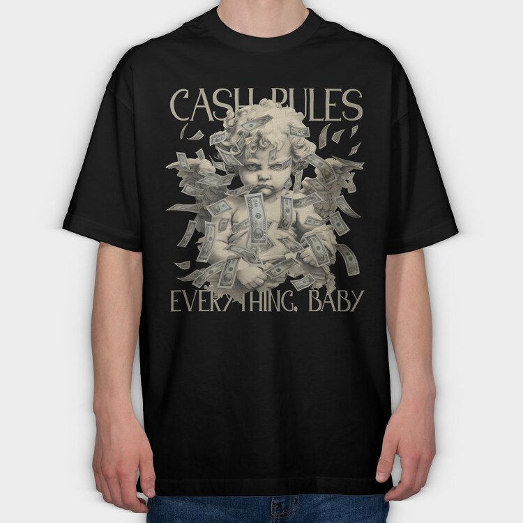 Cash Rules, Tricou Oversize Barbati (Unisex)
