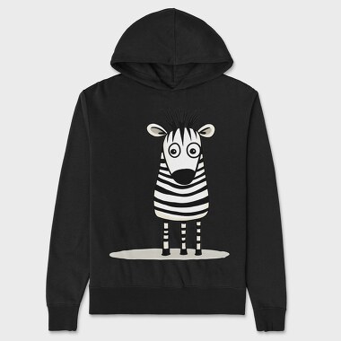 Zebra Standing Up, Hanorac Oversize Barbati (Unisex)