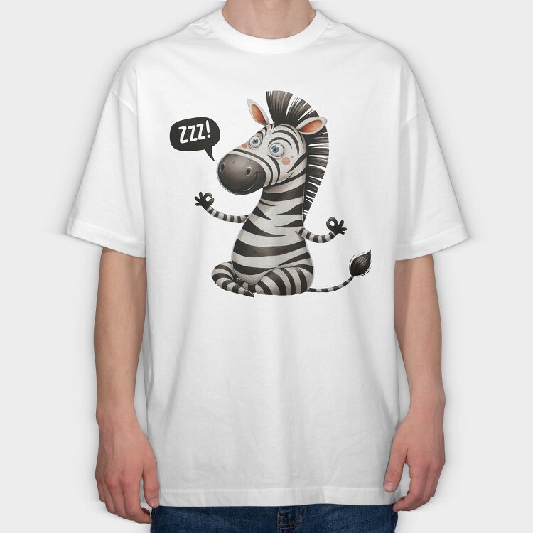 Zebra Sleeping, Tricou Oversize Barbati (Unisex)