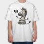 Zebra Sleeping, Tricou Oversize Barbati (Unisex)