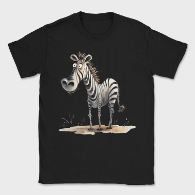 Zebra Standing Cute, Tricou Barbati (Unisex)