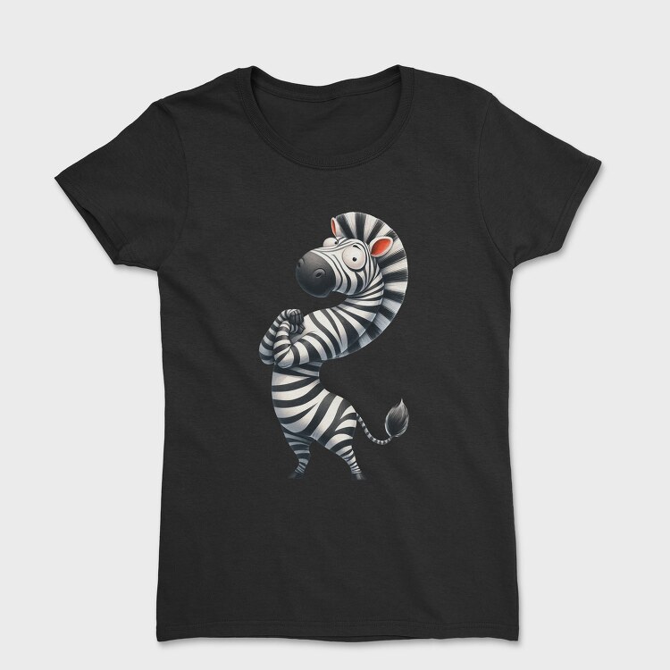 Zebra Standing Upright, Tricou Femei