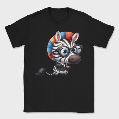 Zebra Glasses Suit, Tricou Barbati (Unisex)