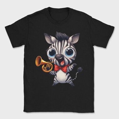 Zebra Trumpet Smile, Tricou Barbati (Unisex)