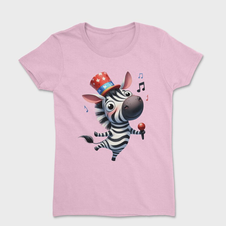 Zebra Singing Mic, Tricou Femei
