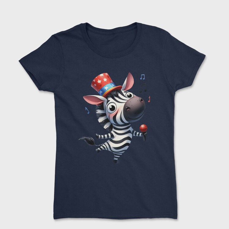 Zebra Singing Mic, Tricou Femei