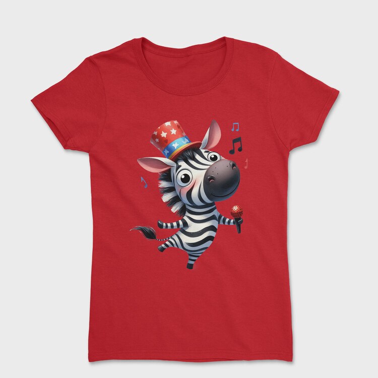 Zebra Singing Mic, Tricou Femei