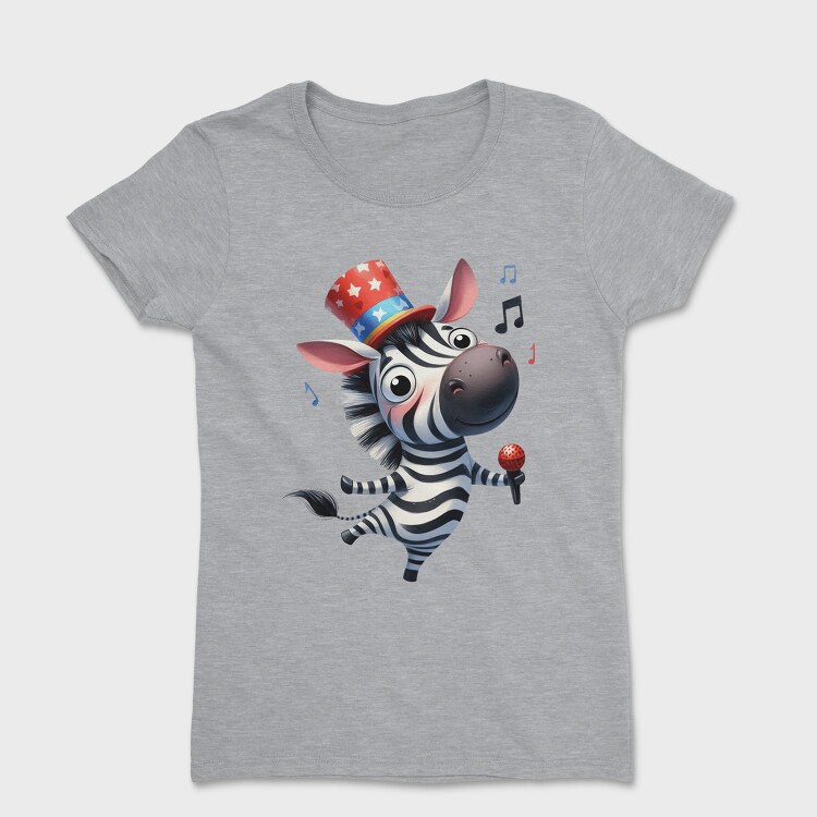 Zebra Singing Mic, Tricou Femei